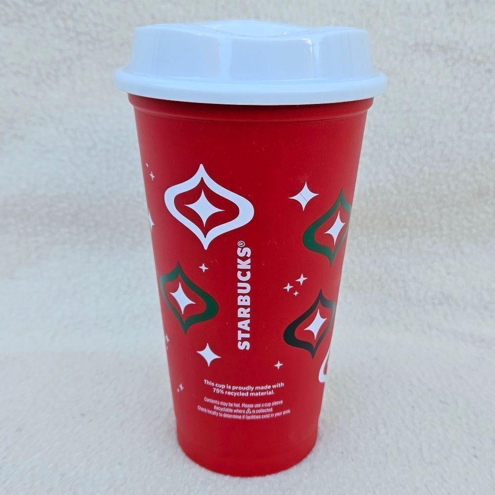 Starbucks Holiday Reusable Cup With Lid 16oz - Picture 9 of 9